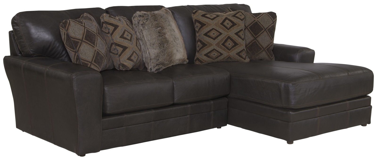 Denali - Italian Leather Match Sectional - Image 4