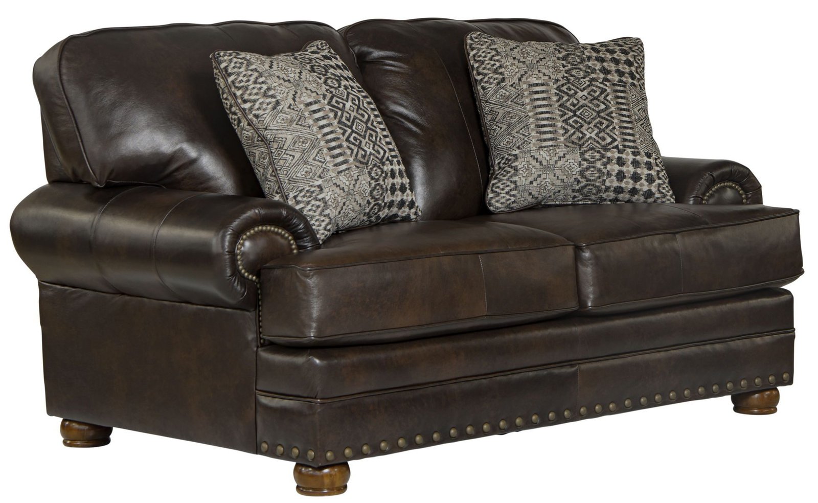 Roberto - Leather Loveseat - Cocoa - Image 3