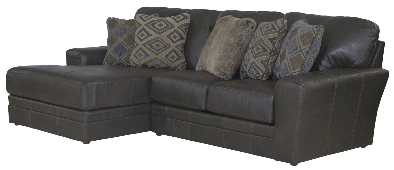 Denali - Italian Leather Match Sectional - Image 16