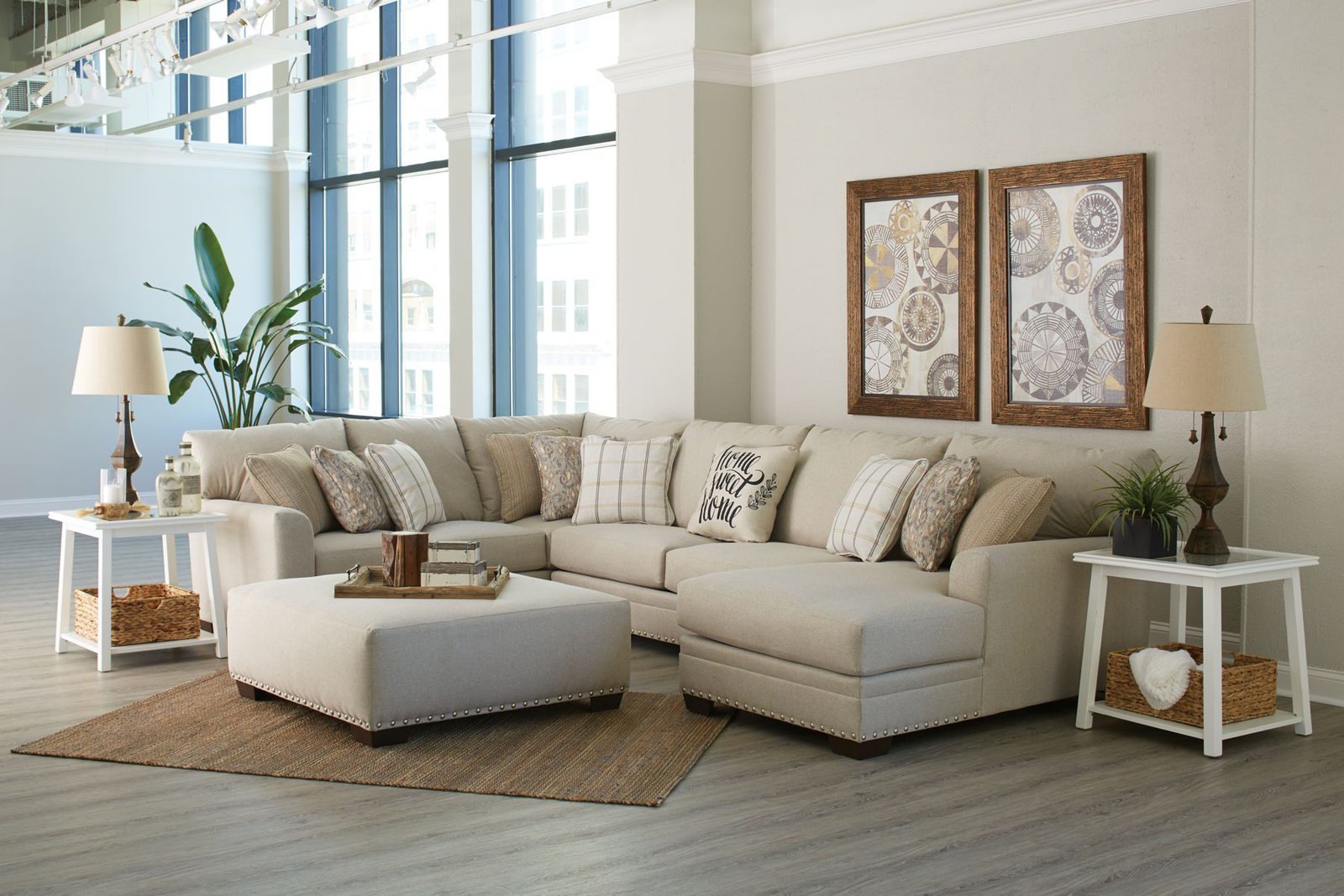 Middleton Modular Sectional - Cocktail Ottoman - Cement - Image 3