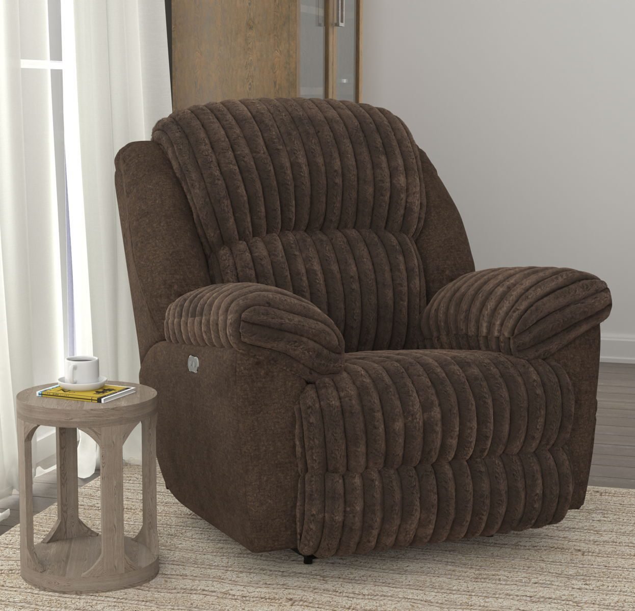 Shaggy - Power Lay Flat Recliner With Zero Gravity - Image 5