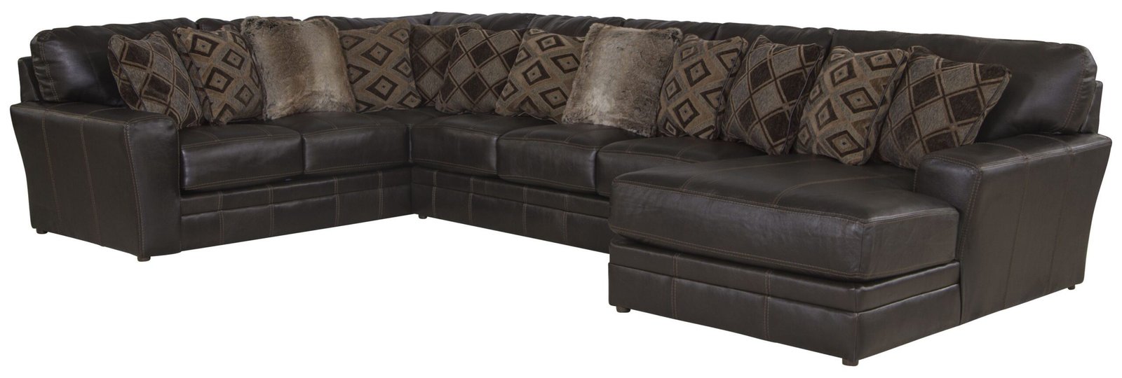 Denali - Italian Leather Match Sectional - Image 5