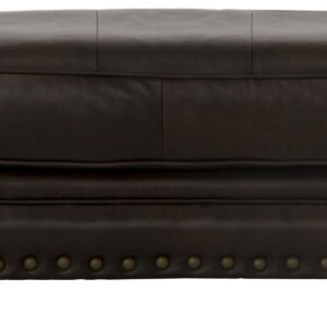 Roberto - Leather Ottoman - Cocoa