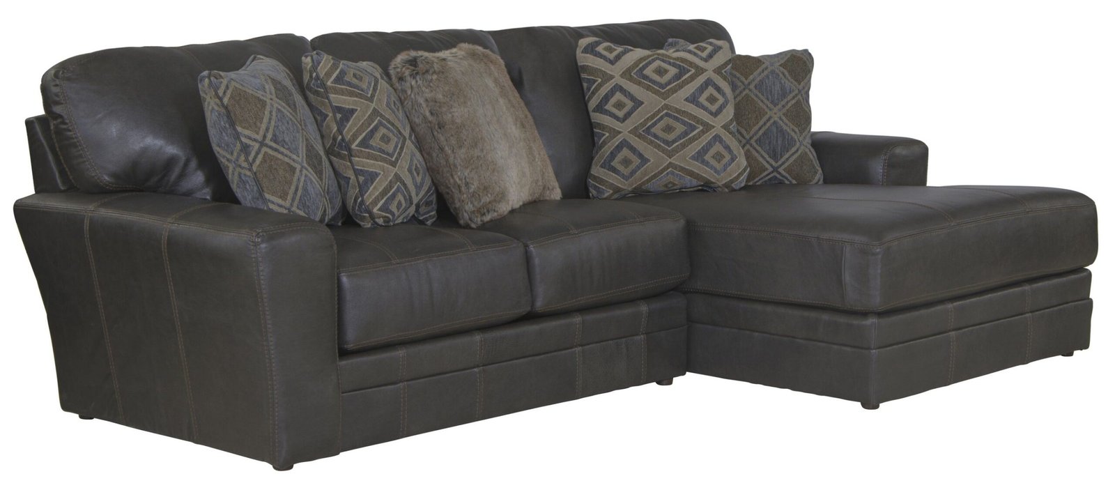 Denali - Italian Leather Match Sectional - Image 29