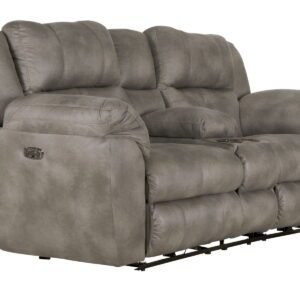 Ferrington - Power Lay Flat Reclining Console Loveseat with Power Adjustable Headrest & Lumbar