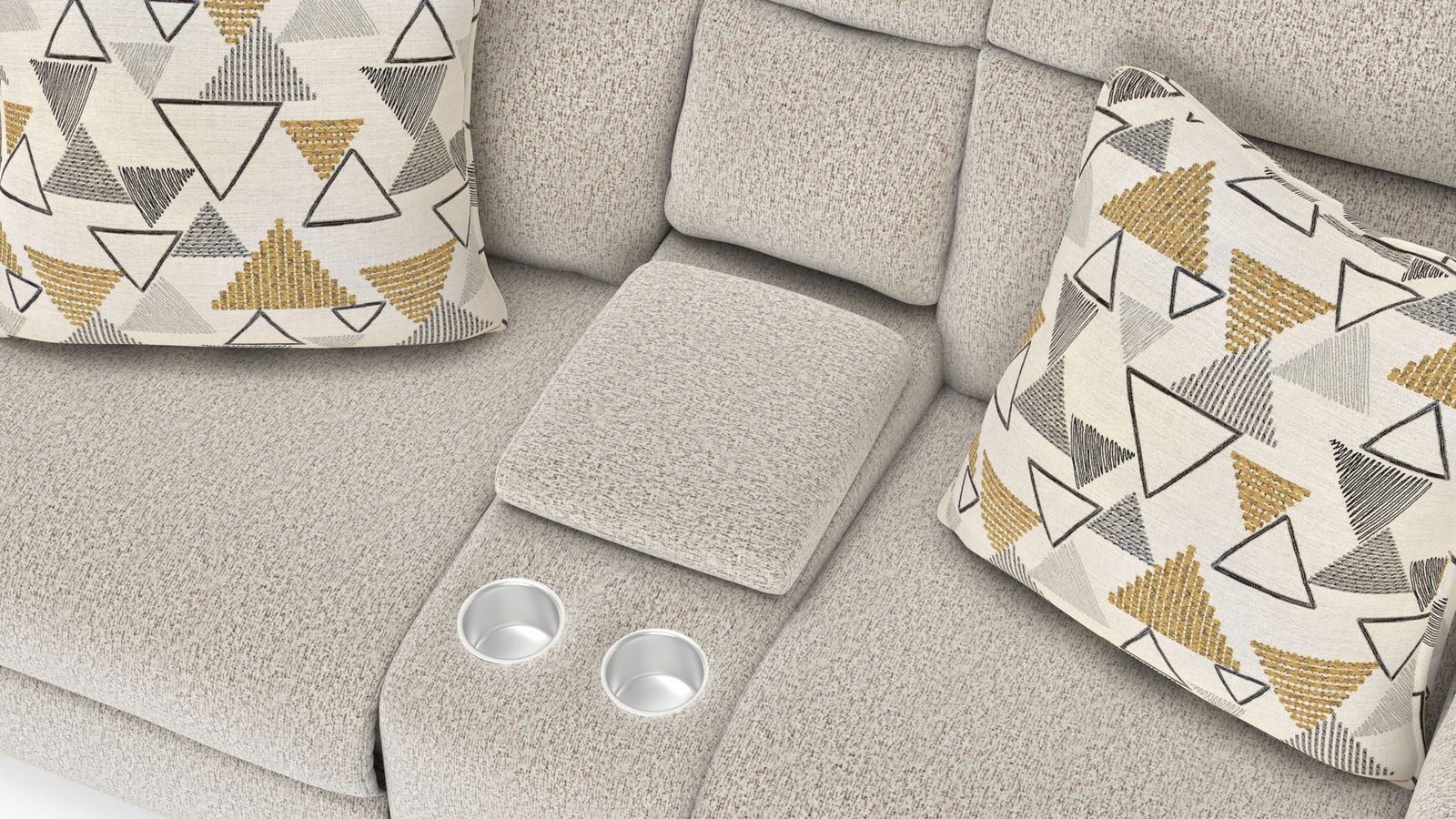 Micah - Power Headrest Power Deep Seat Reclining Console Loveseat - Oatmeal - Image 4