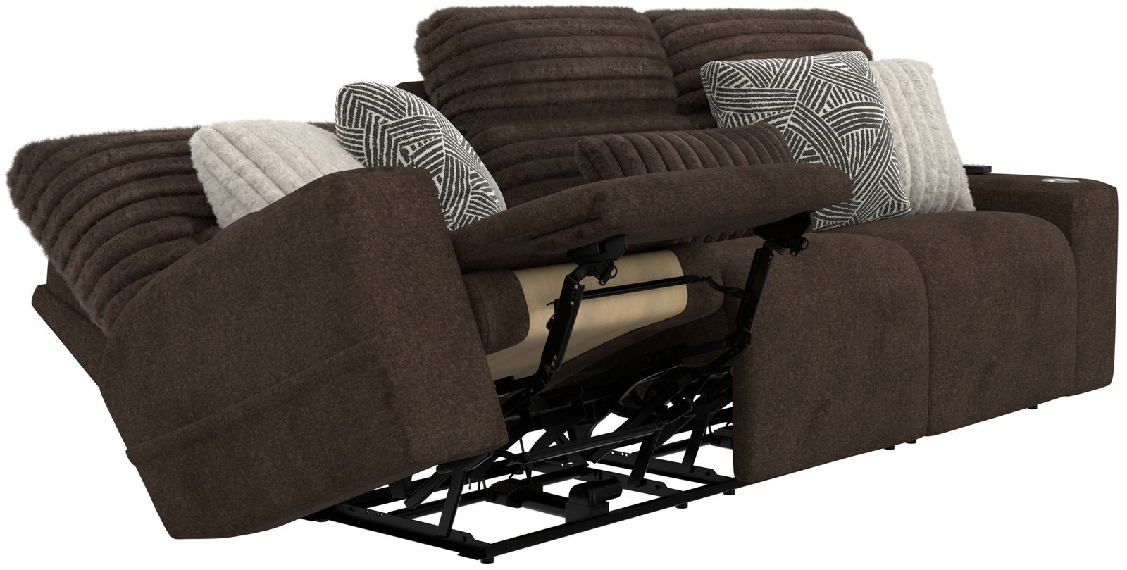 Zen - Power Reclining Sofa With CR3 Heat/Massage/Zero Gravity - Chocolate - Image 3