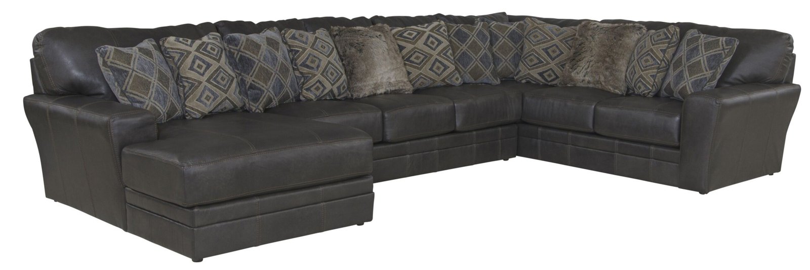 Denali - Italian Leather Match Sectional - Image 30