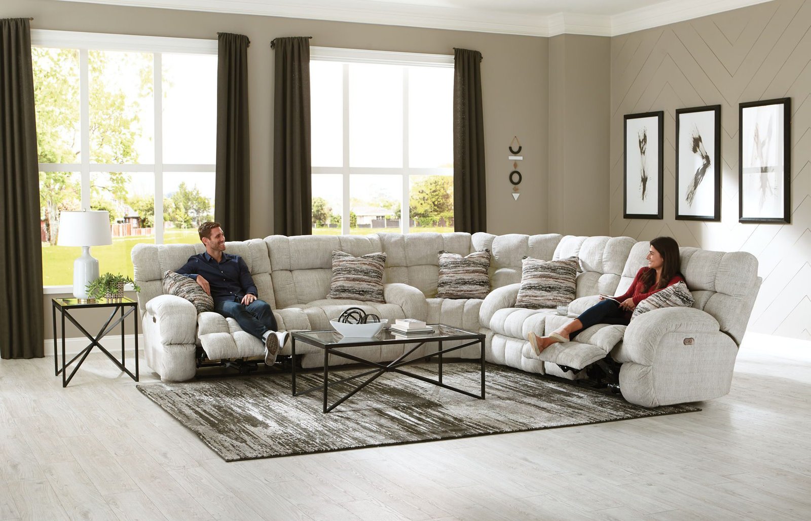 Ashland - Reclining Sectional With 4 Lay Flat Reclining Seats - Image 8