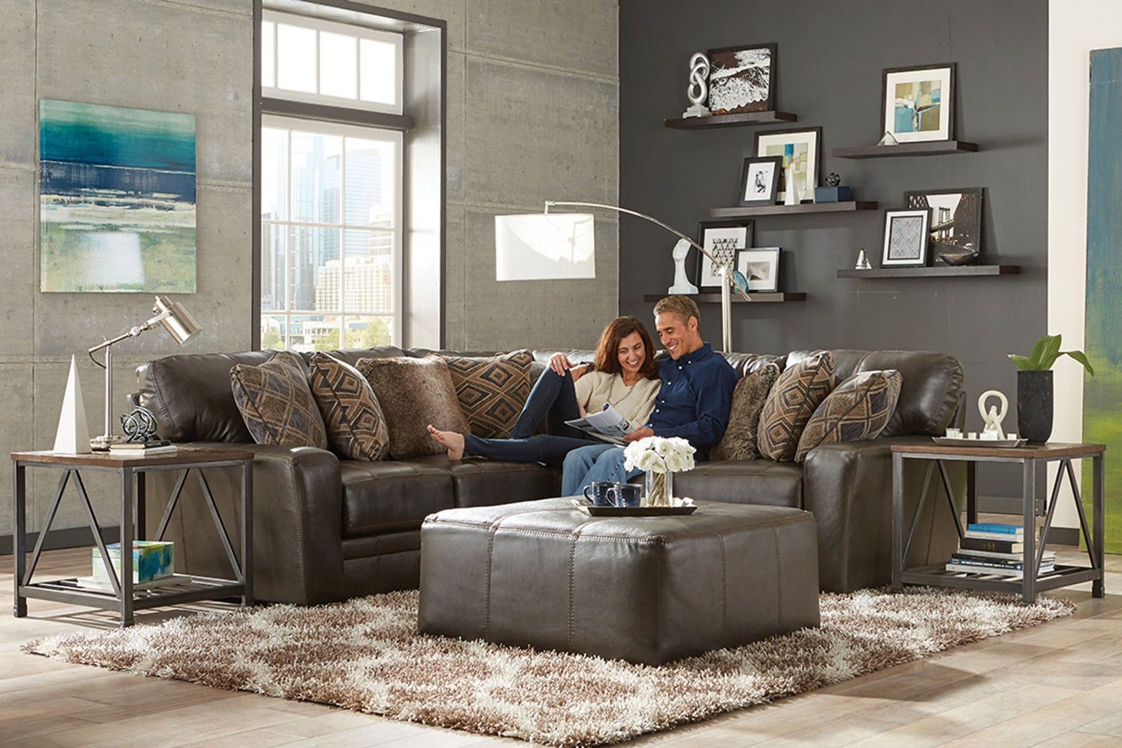 Denali Modular Sectional - Cocktail Ottoman - Image 2