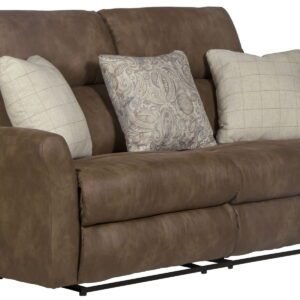 Justine - Lay Flat Reclining Loveseat - Burlap
