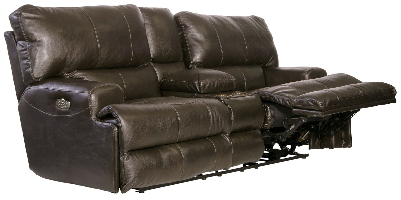 Wembley - Power Headrest With Lumbar Lay Flat Reclining Console Loveseat - Image 9
