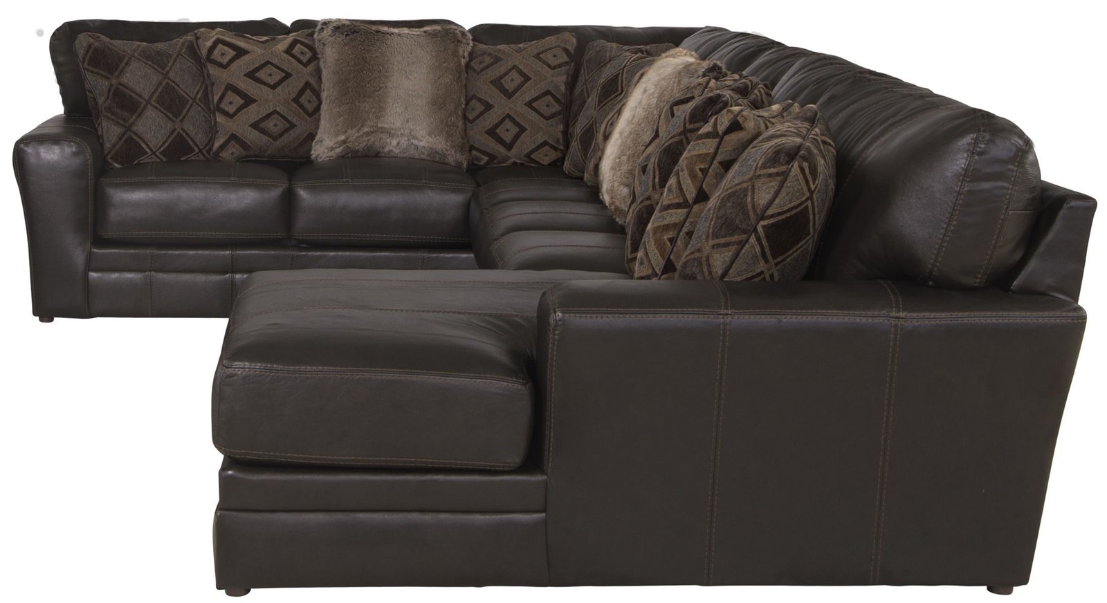 Denali - Italian Leather Match Sectional - Image 28