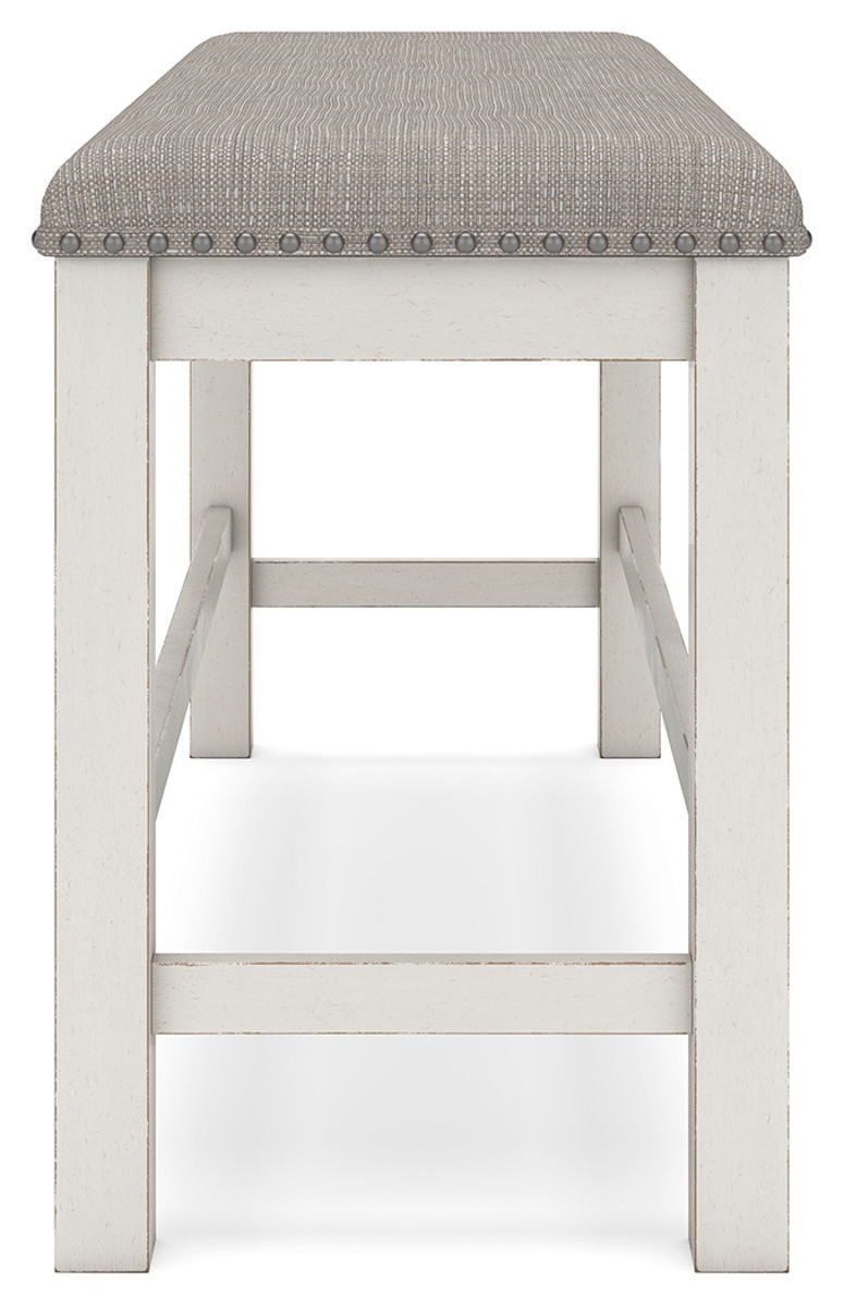 Robbinsdale - Dbl Counter Height Upholstered Dining Bench - Antique White - Image 4