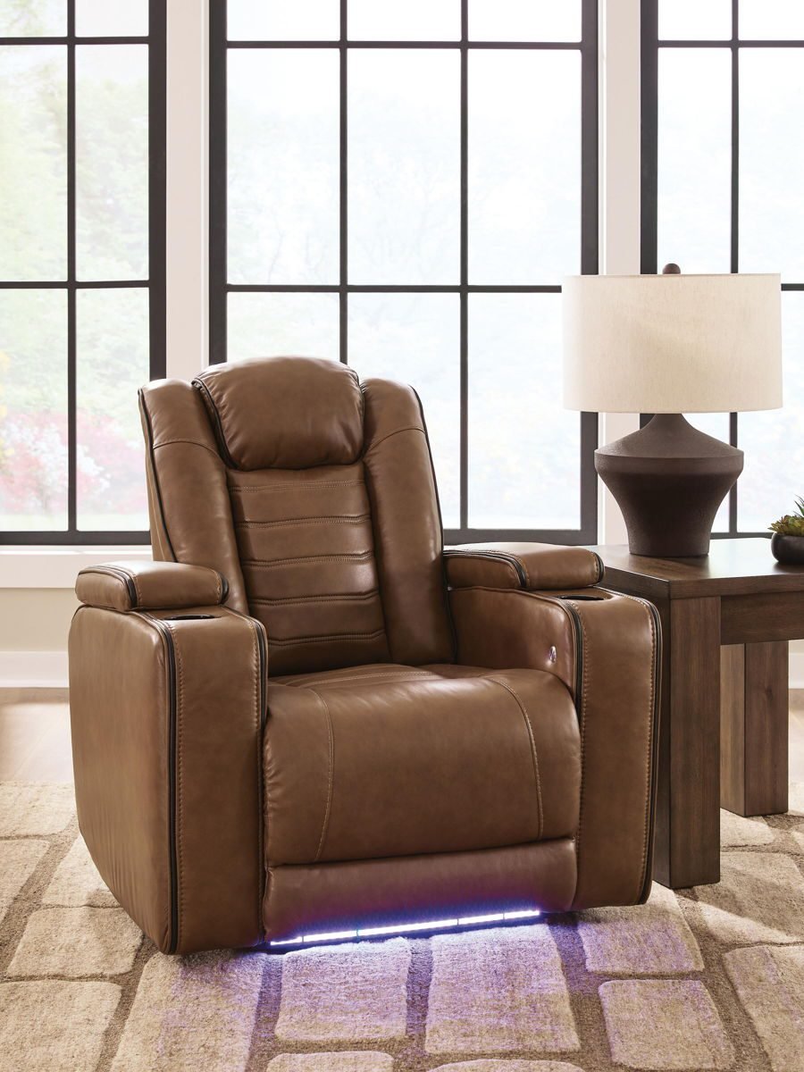 Gruaro - Power Recliner With Adjustable Headrest - Amber - Image 2