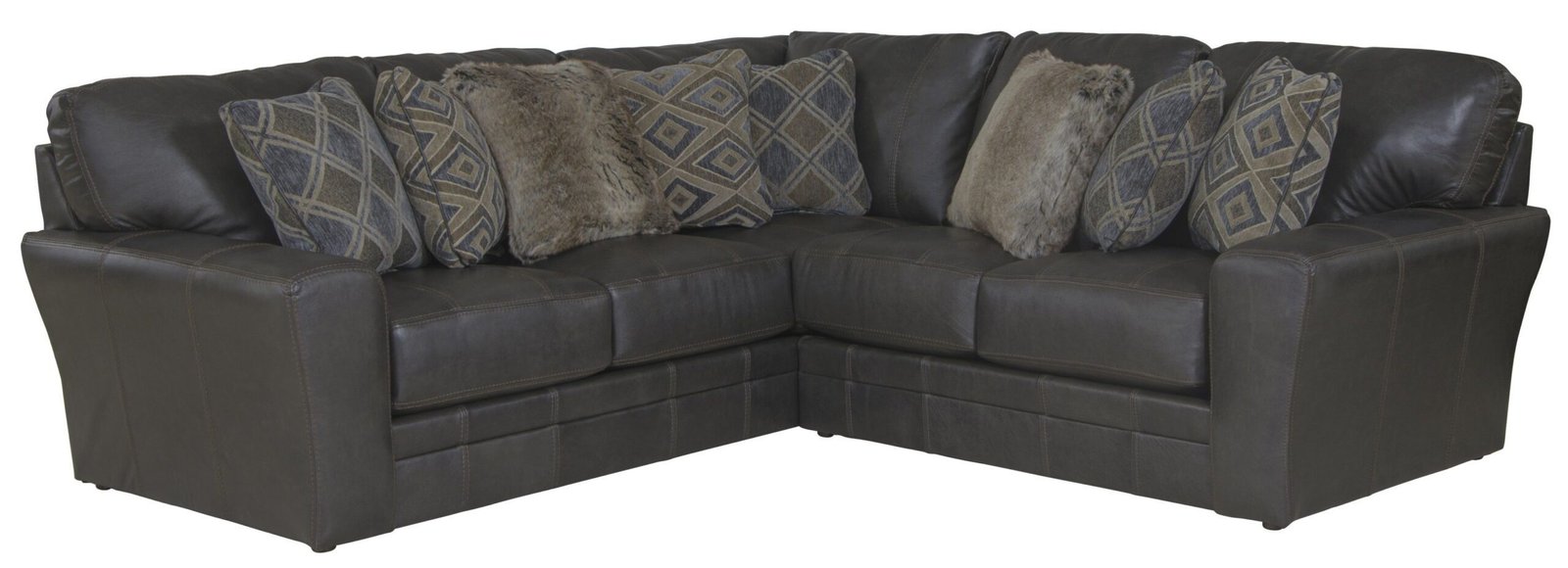 Denali - Italian Leather Match Sectional - Image 12