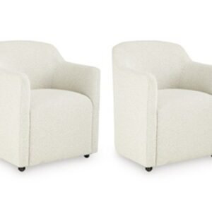 Radkin - Dining Upholstered Arm Chair (Set of 2) - Off White
