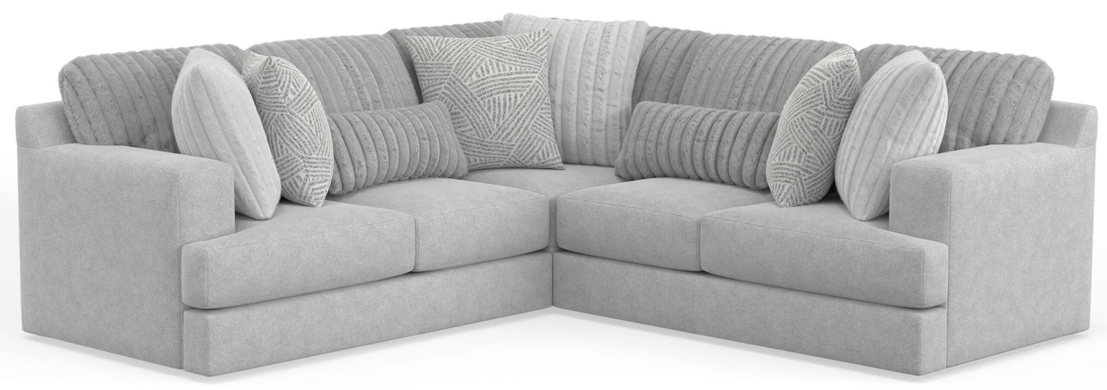 Logan - Upholstered Sectional With Comfort Coil Seating And Accent Pillows Included - Image 2