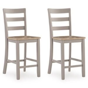 Harperfeld - Barstool (Set of 2) - Natural / Gray