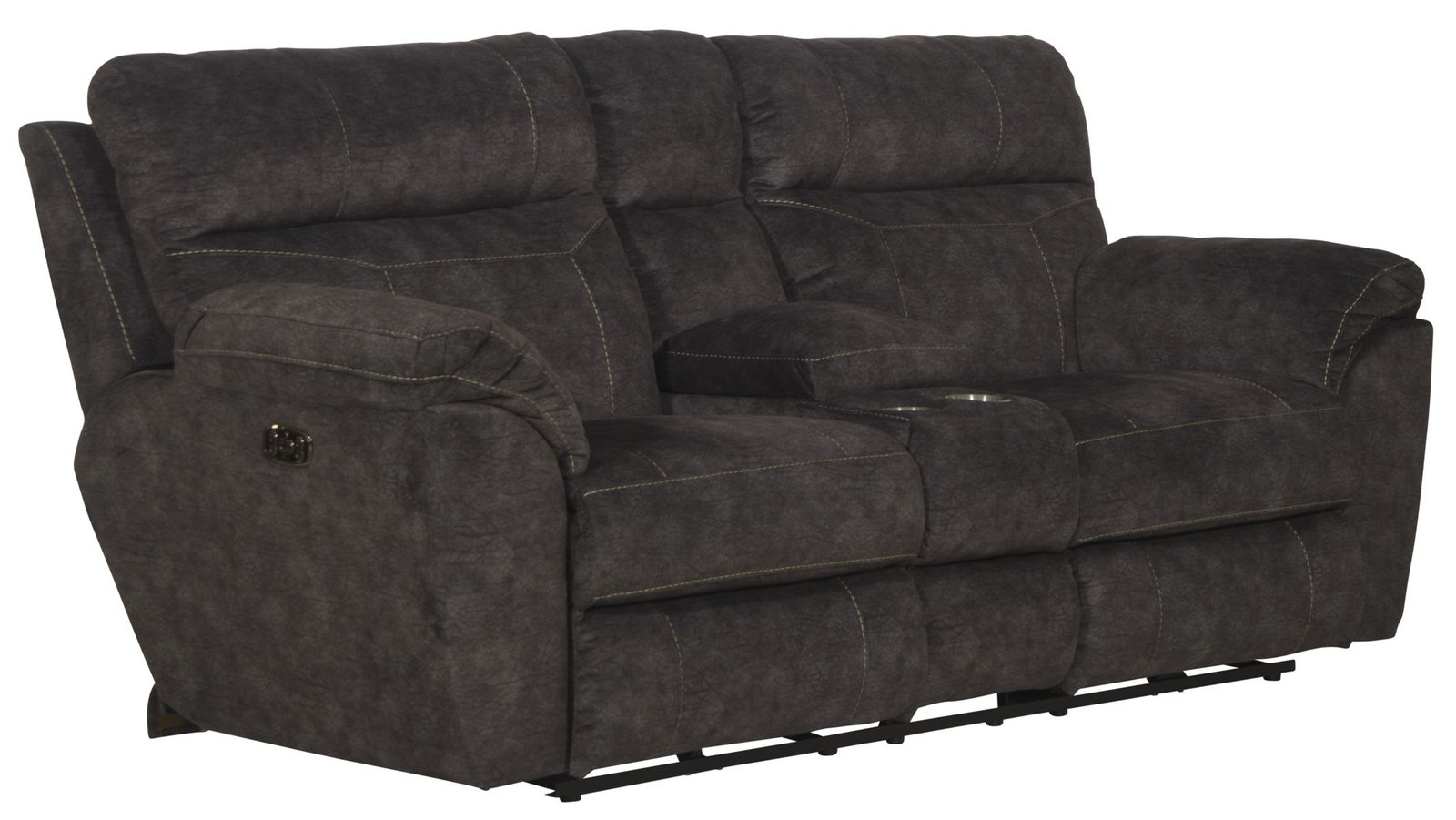 Sedona - Power Hdrst With Lumbar Lay Flat Reclining Console Loveseat With Storage & Cupholders - Image 2