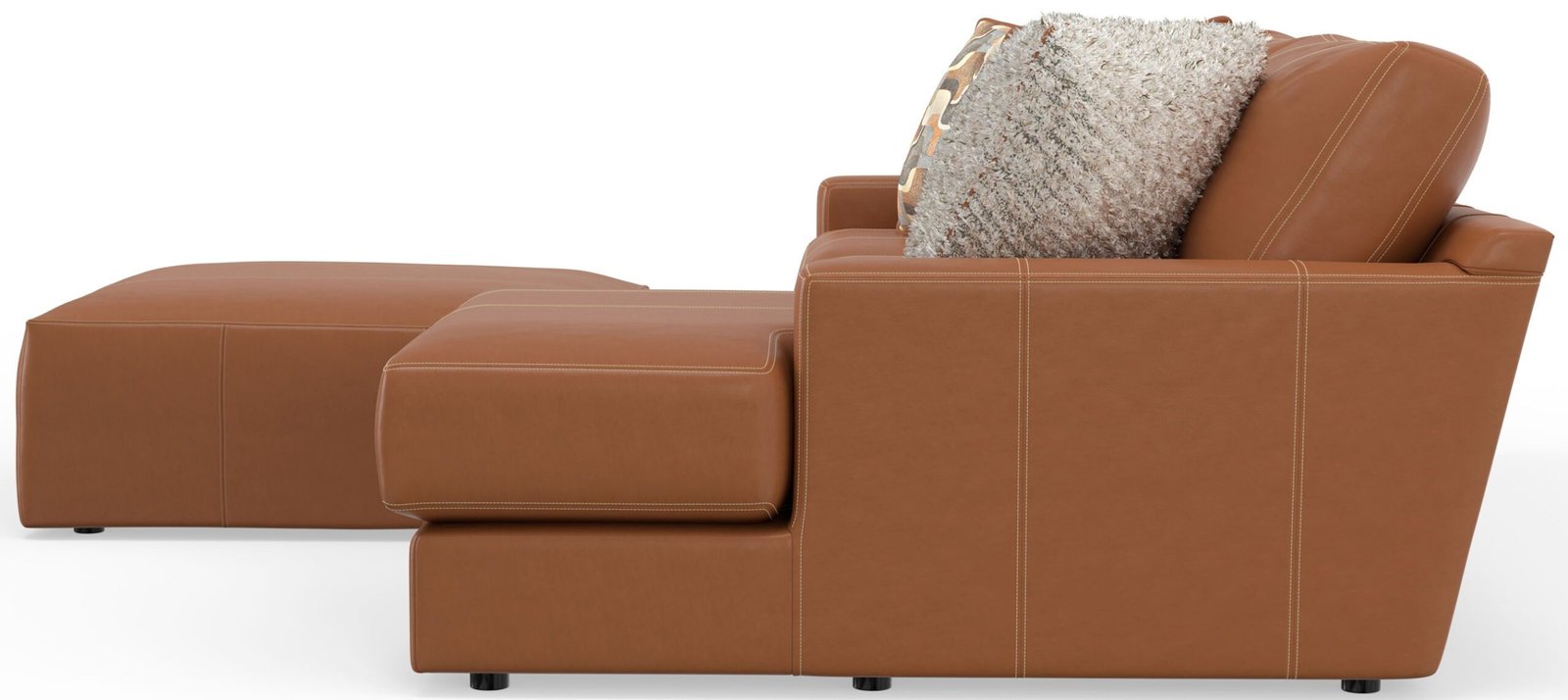 Minori - Italian Leather Sofa / Chaise And Cocktail Ottoman - Image 8