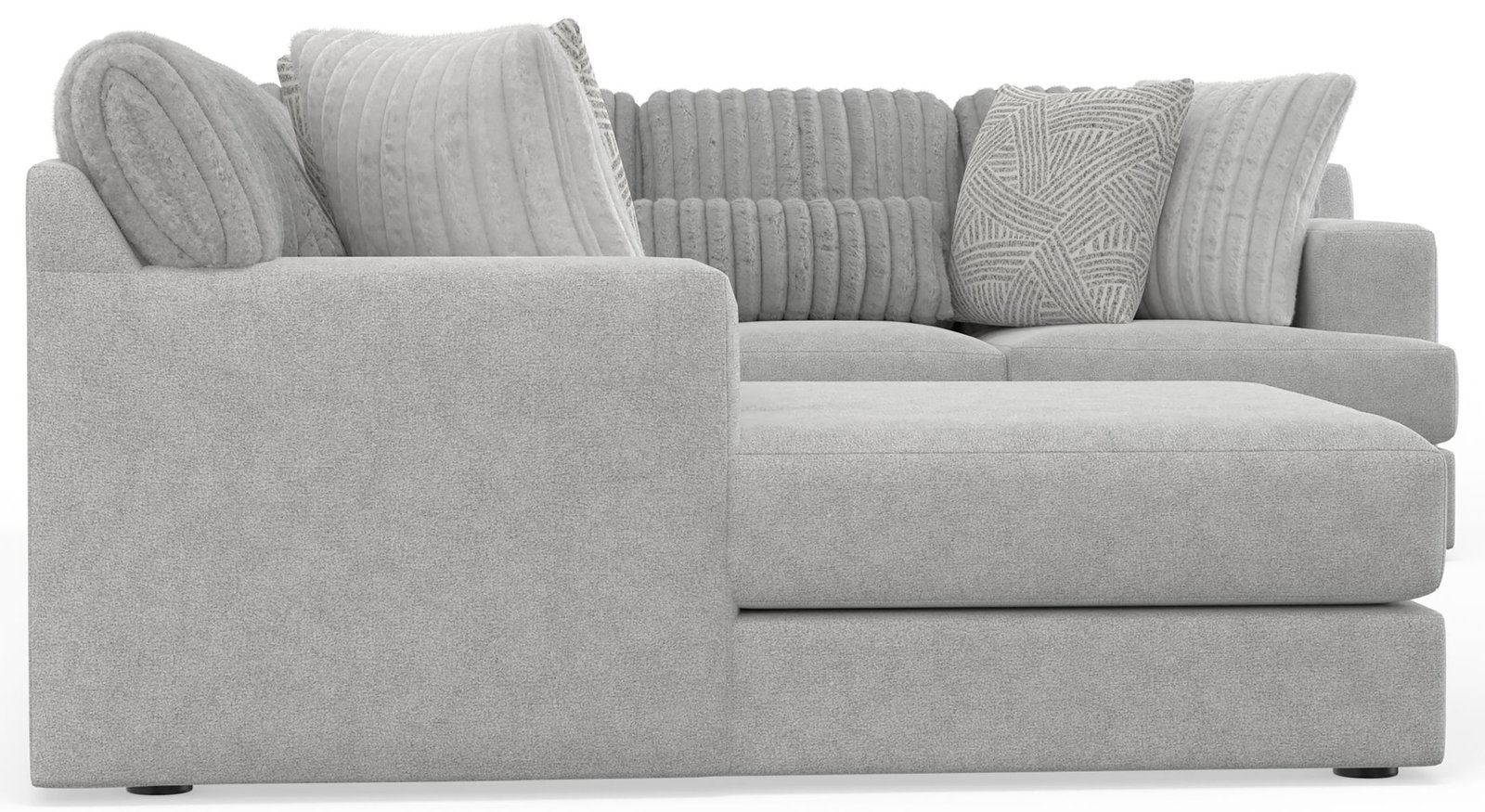 Logan - Upholstered Sectional With Comfort Coil Seating And Accent Pillows Included - Image 3