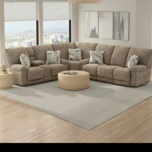 Beacon - Rocker Recliner With Extended Ottoman - Mushroom