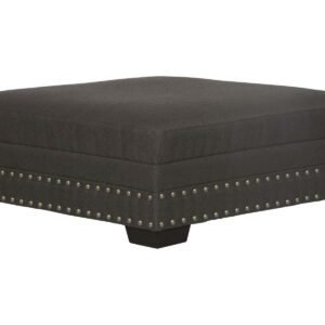 Crawford - Cocktail Ottoman - Dark Gray