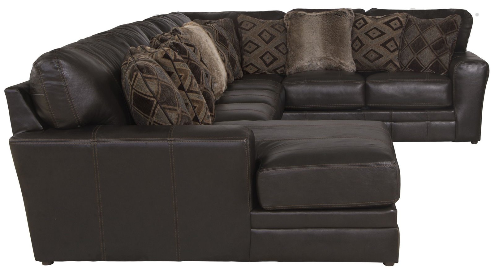 Denali - Italian Leather Match Sectional - Image 8