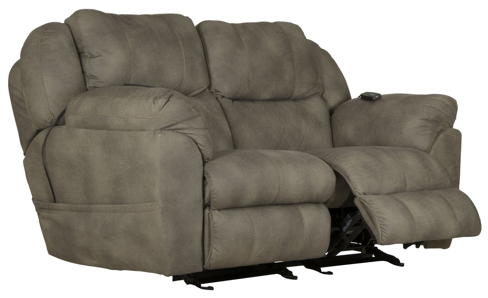 Flynn - Power Lay Flat Rocking Loveseat With Power Adjustable Headrest & Lumbar And Dual Heat & Massage - Fig - Image 4