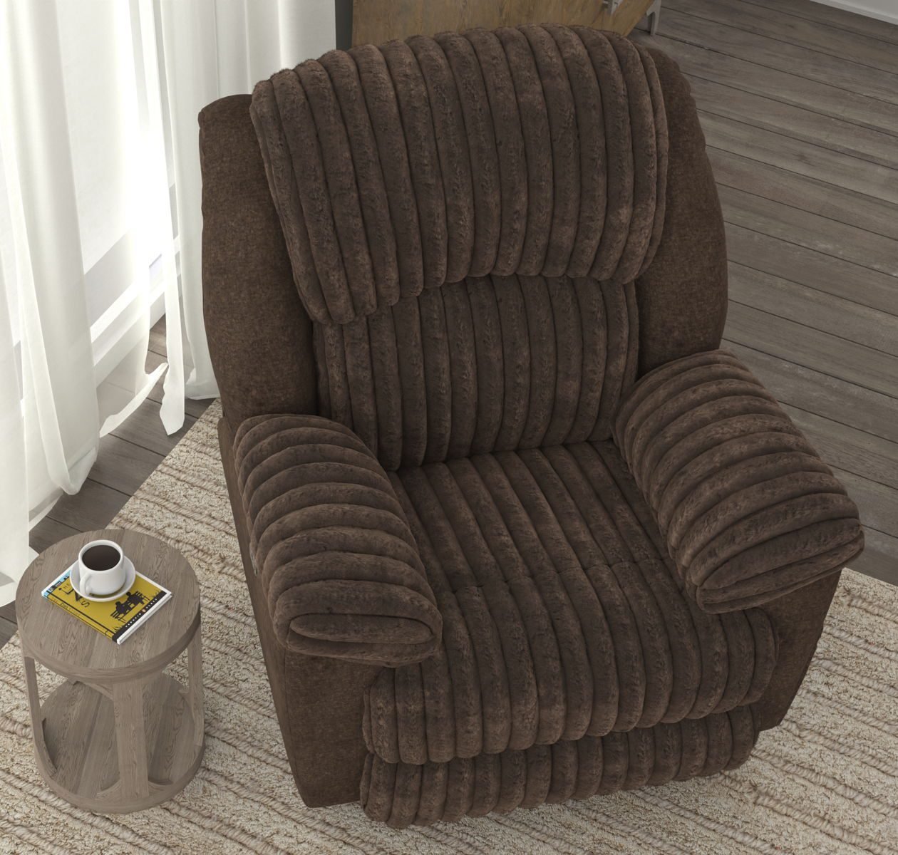 Shaggy - Power Lay Flat Recliner With Zero Gravity - Image 2