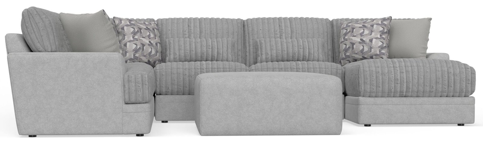 Titan - Sectional With Comfort Coil Seating, Cocktail Ottoman And Accent Pillows Included - Image 3