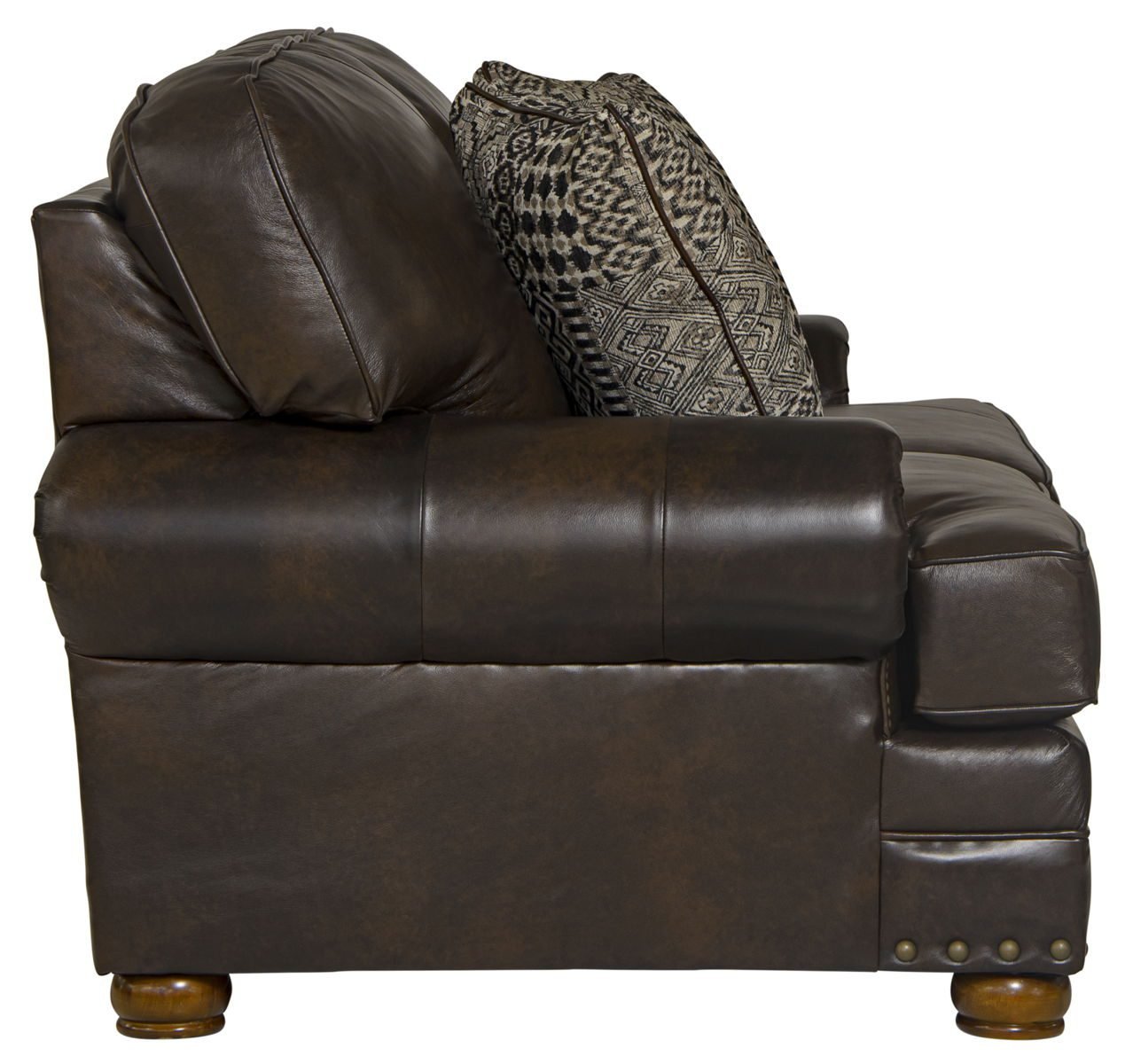 Roberto - Leather Loveseat - Cocoa - Image 4