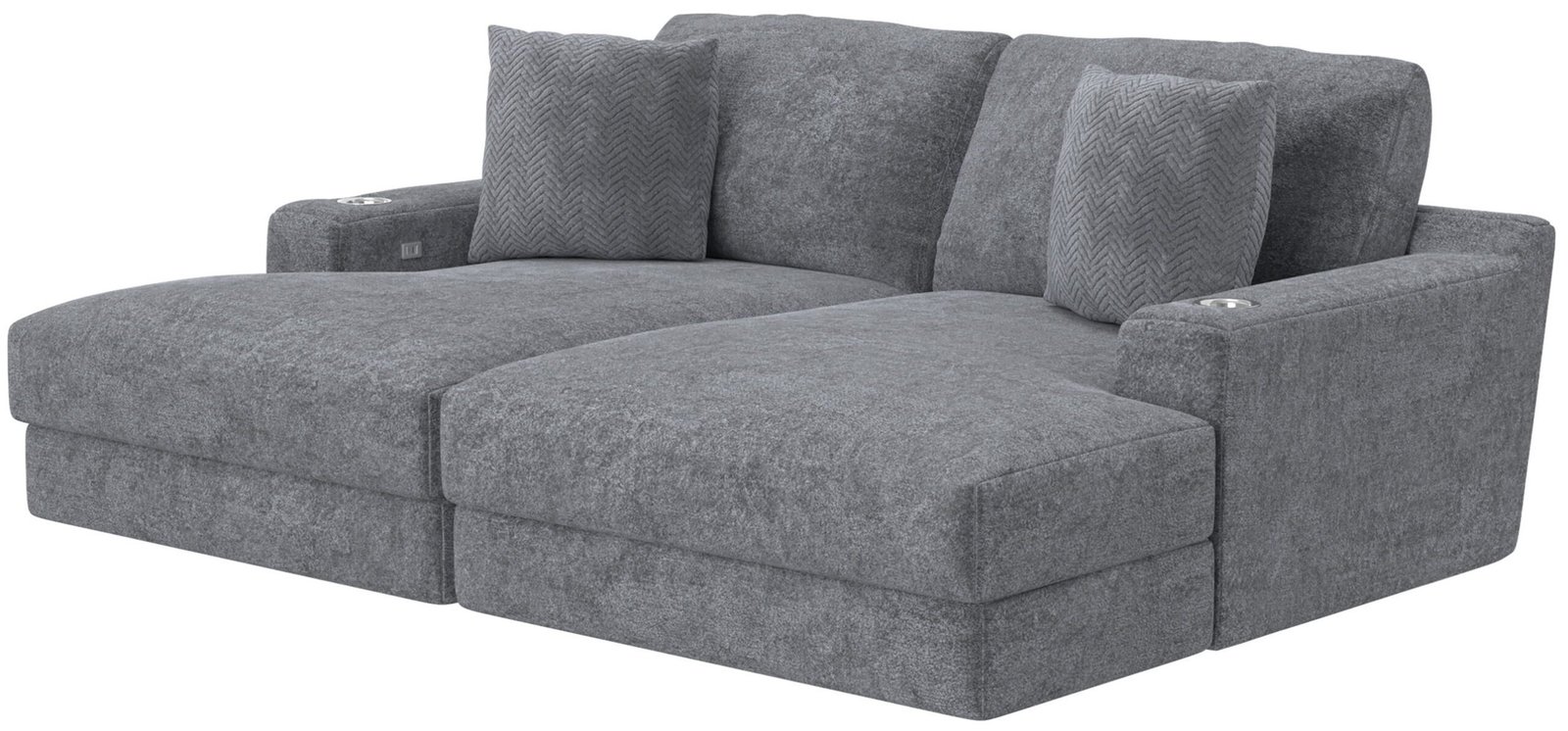 Cozy - 2 Piece Double Wide Chaise With USB Charging Ports - Image 5