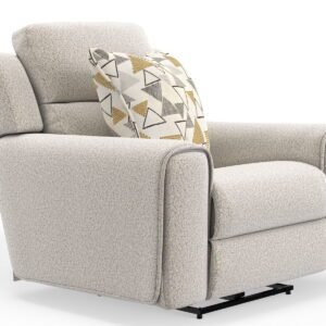 Micah - Power Headrest Power Deep Seat Lay Flat Recliner - Oatmeal