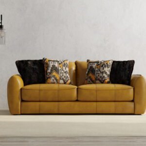 Corvara - Top Grain Italian Leather Match Sofa - Caramel