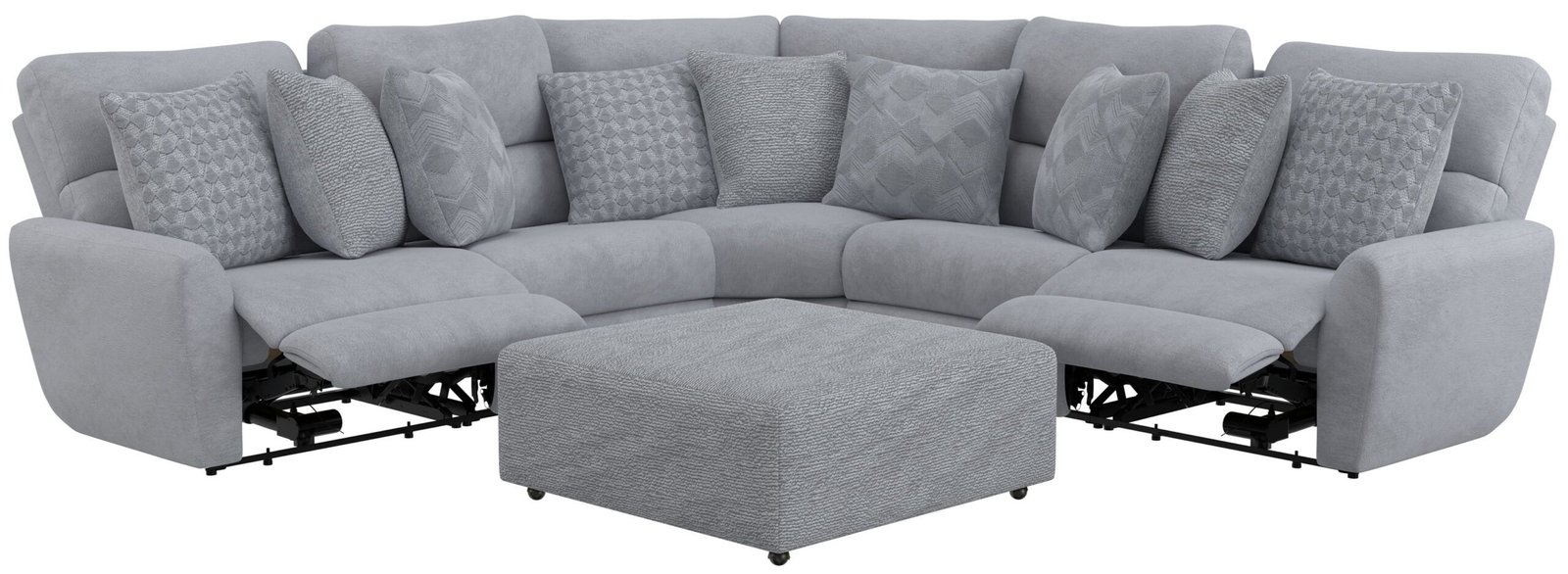 Majesty - Deep Seating Power Reclining Sectional And Ottoman - Image 7