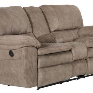 Reyes - Power Lay Flat Reclining Console Loveseat With Storage & Cupholders