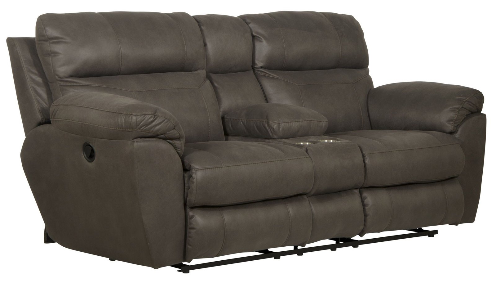 Atlas - Reclining Console Loveseat With Storage - Charcoal - Image 3