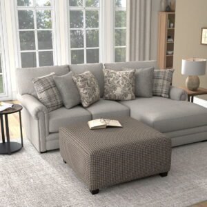 Livingston - Sectional With Comfort Coil Seating, 40" Cocktail Ottoman And Accent Pillows Included