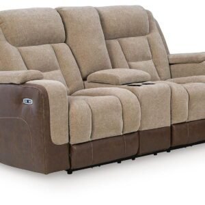 Mixed Motion - Power Reclining Loveseat With Console / Adjustable Headrest