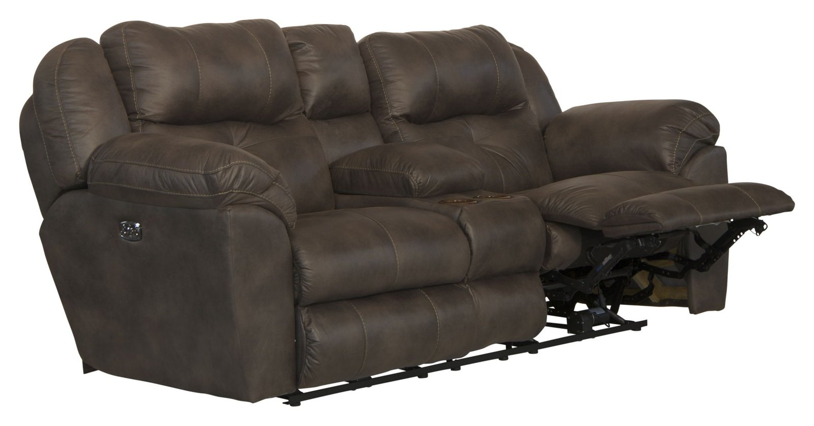 Ferrington - Power Lay Flat Reclining Console Loveseat with Power Adjustable Headrest & Lumbar - Image 4