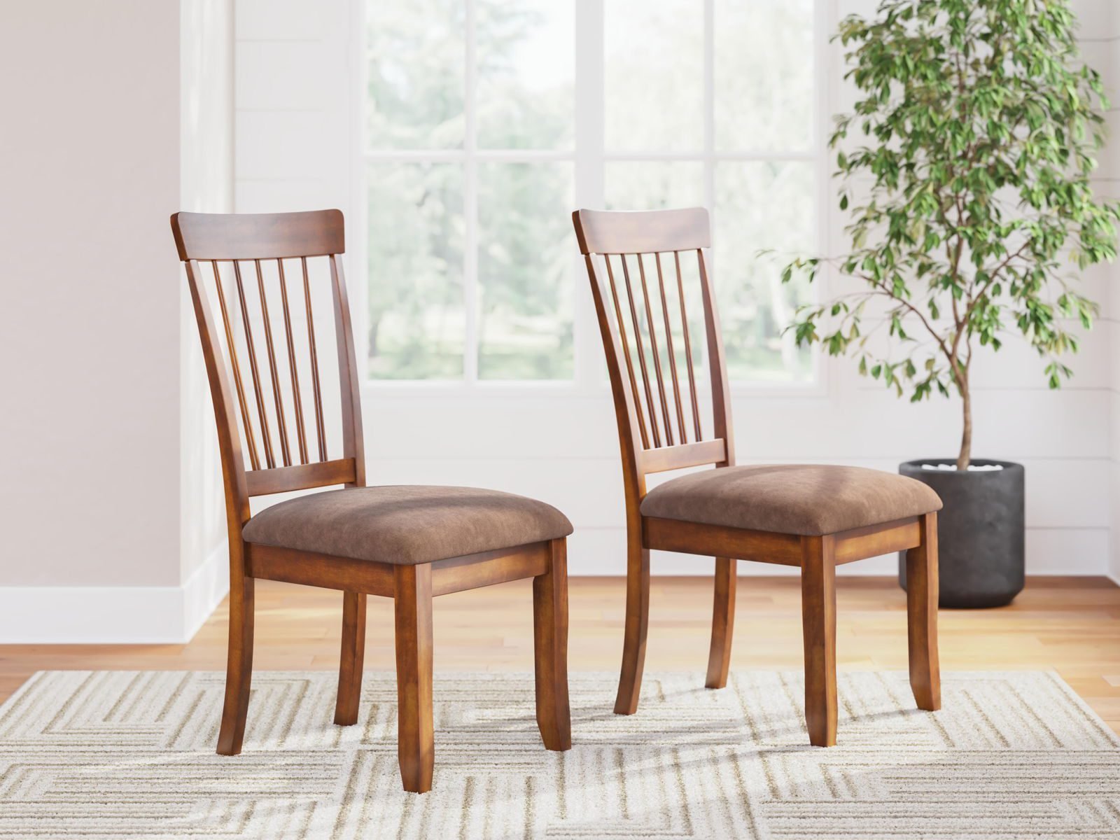 Berringer - Dining UPH Side Chair (Set of 2) - Rustic Brown - Image 4
