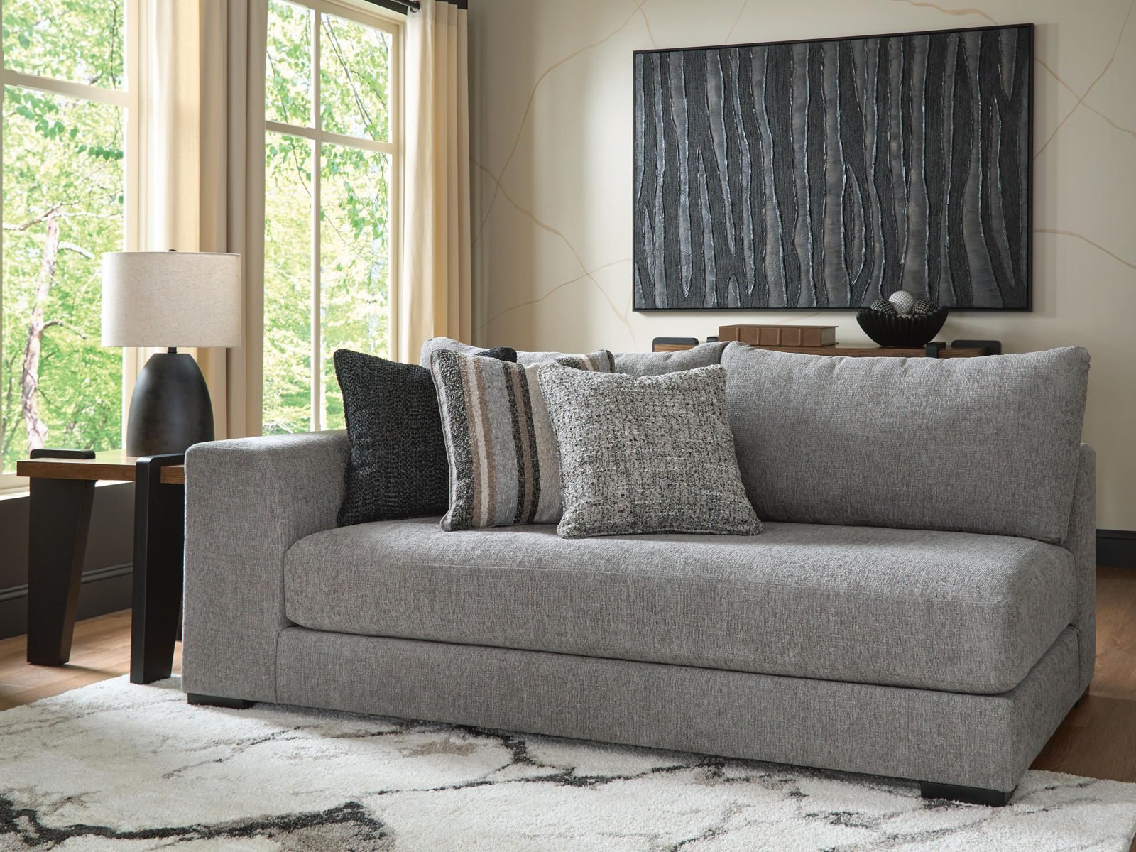 Creston Heights - LAF Corner Chaise - Smolder - Image 4