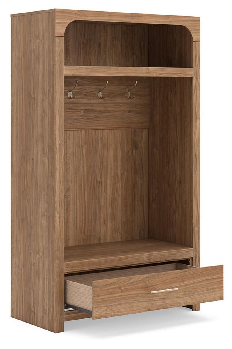 Dovander - Hall Tree With Storage Bench - Brown - Image 3