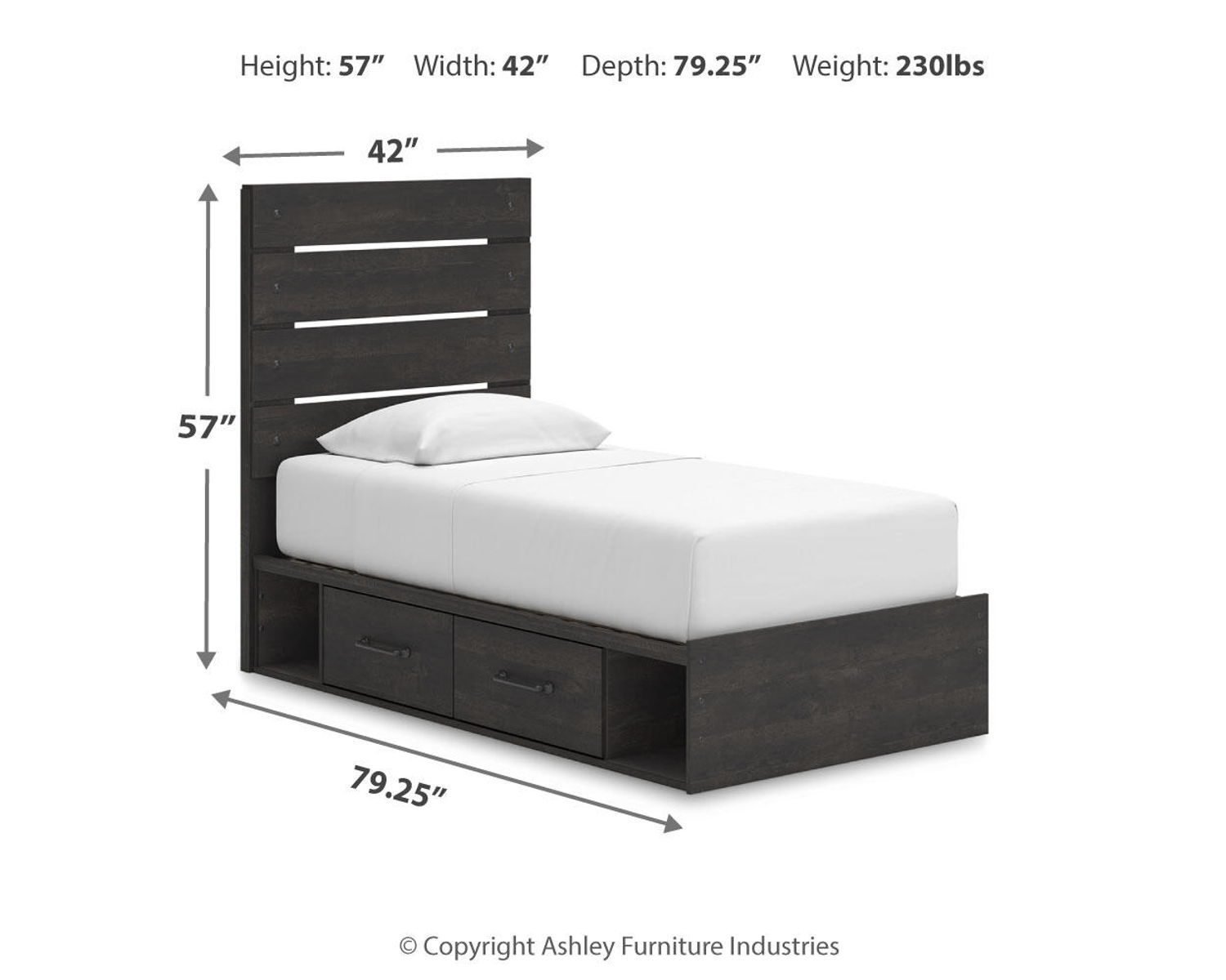 Hollivern - Panel Bed With Storage - Image 7