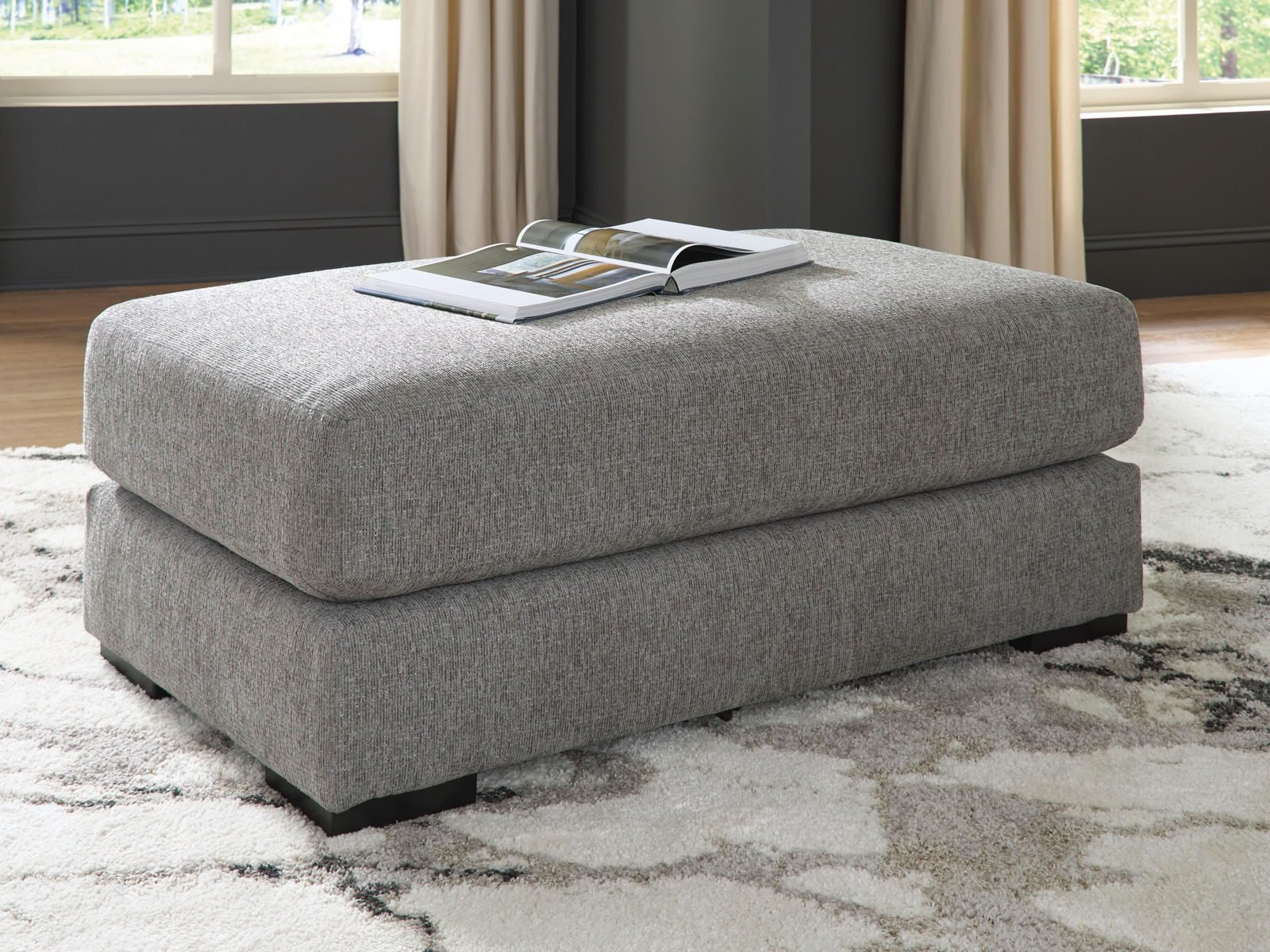 Creston Heights - Oversized Accent Ottoman - Smolder - Image 2
