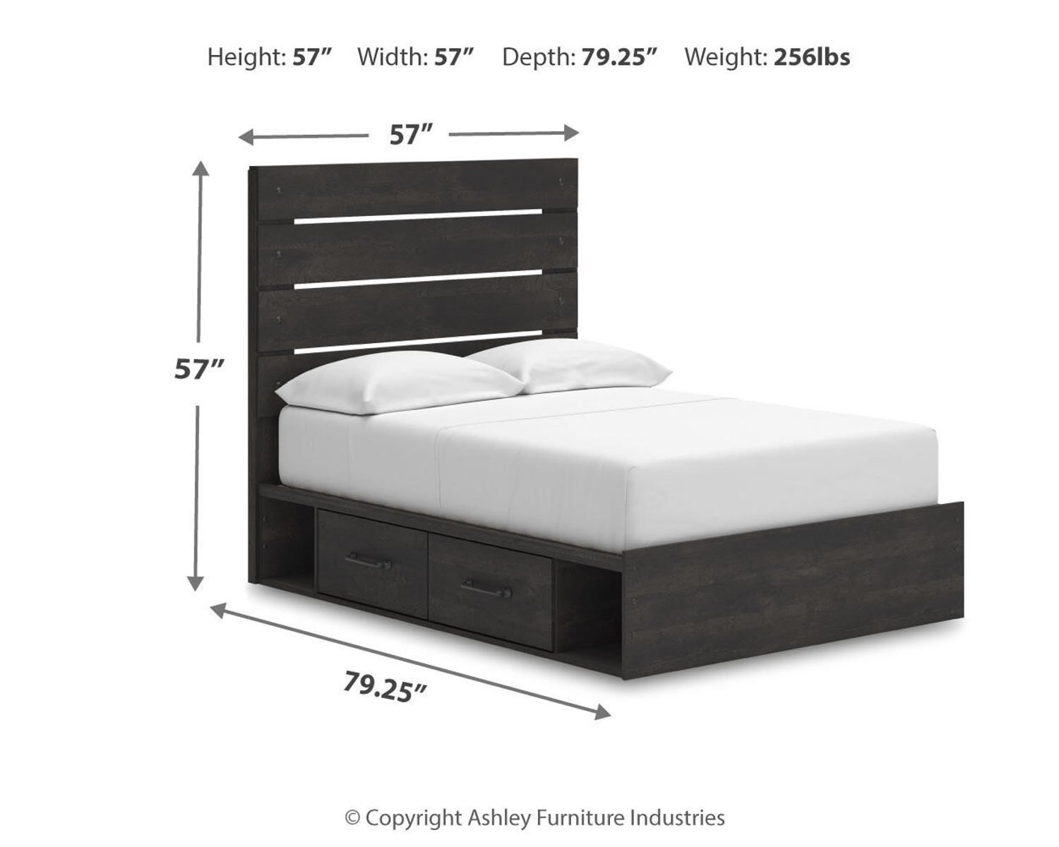 Hollivern - Panel Bed With Storage - Image 2