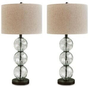 Airbal - Glass Table Lamp (Set of 2) - Clear / Black