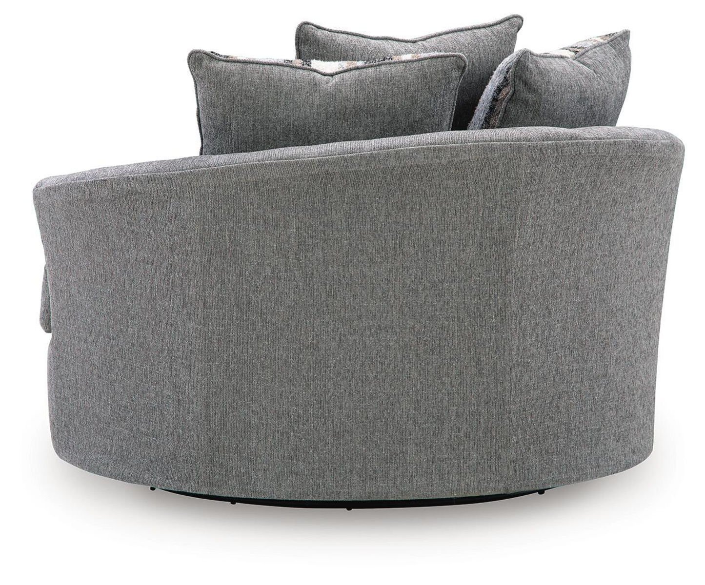 Creston Heights - Oversized Swivel Accent Chair - Smolder - Image 3